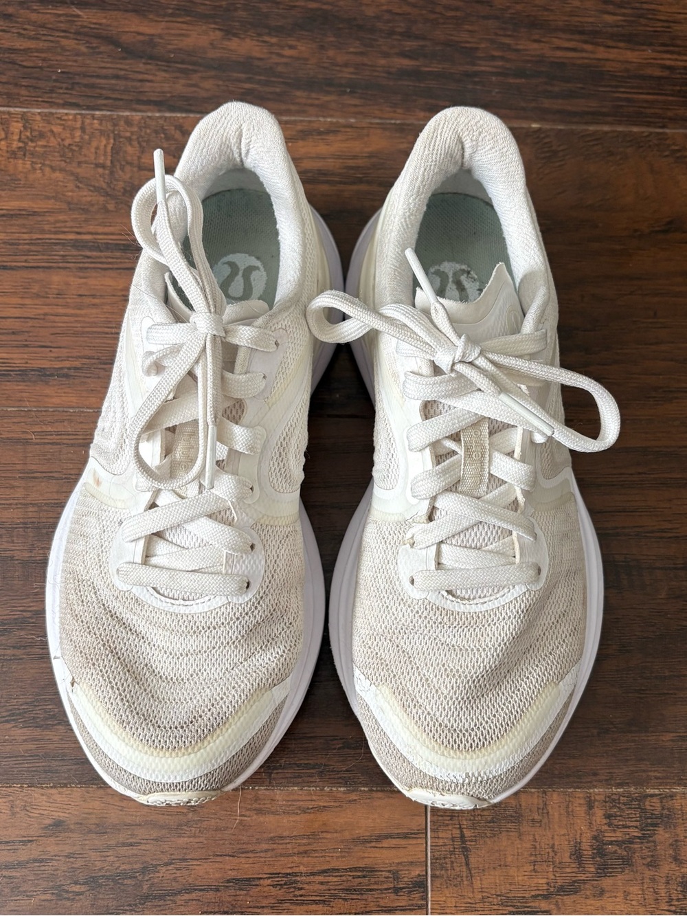lululemon athletica Cream Lace-Up Women's Training Sneakers